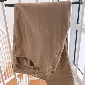 denim co stretch brown pants